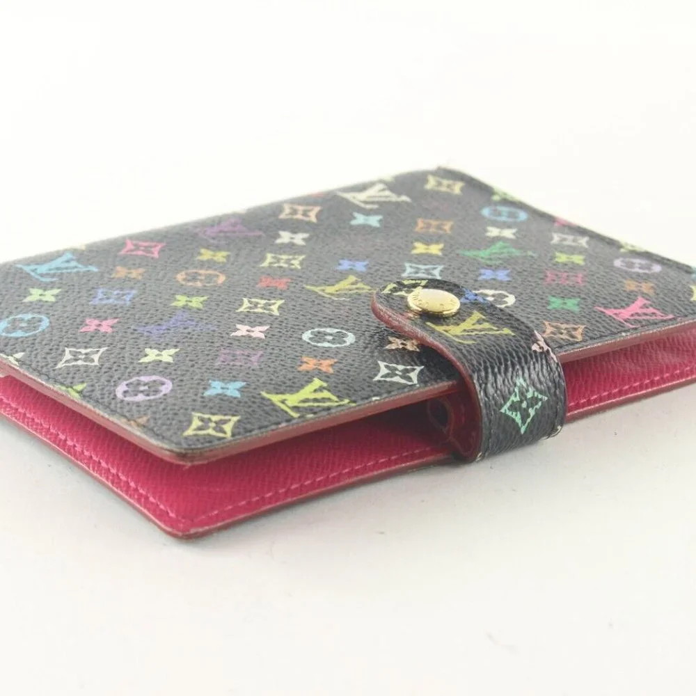 LOUIS VUITTON Black Monogram Multicolor Agenda PM Small Ring 1LV727K